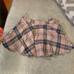 Aeropostale Pink and Blue Plaid Mini Skirt